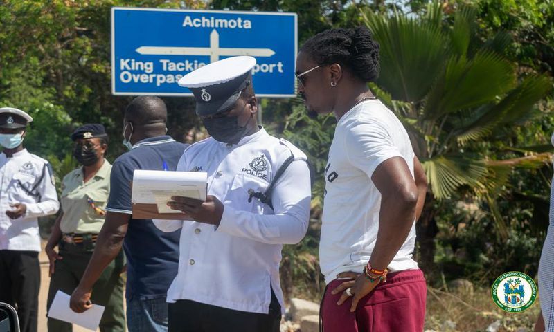 Derek Boateng with the Police