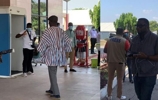 Haruna Iddrisu, other NDC executives arrive at AICC for EC's declaration of results