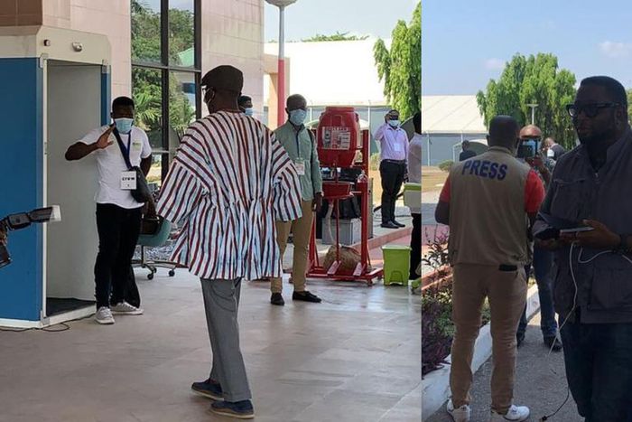 Haruna Iddrisu, other NDC executives arrive at AICC for EC's declaration of results