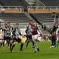 Newcastle's Jamaal Lascelles (2nd R) equalised against Aston Villa
