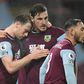 Burnley forward Ashley Barnes (left) celebrates his goal against Wolves