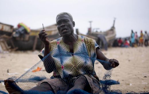 Ataa Aklama (pictured) has been a fisher man for over 40 years