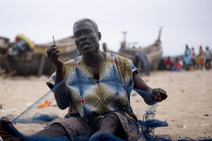 Ataa Aklama (pictured) has been a fisher man for over 40 years