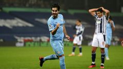 Two Gud: Ilkay Gundogan scored twice in Manchester City's thrashing of West Brom