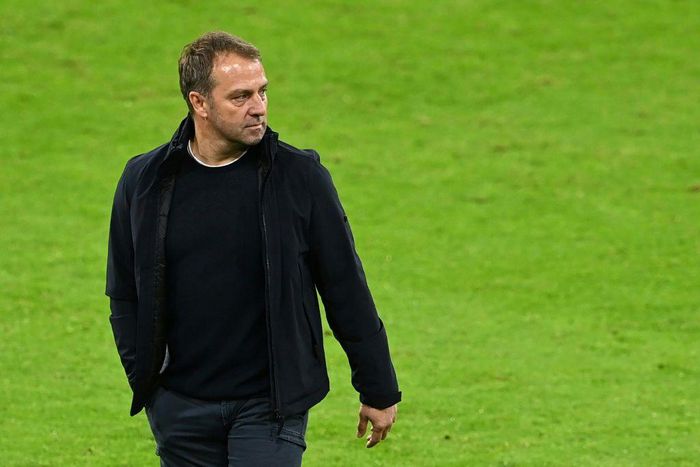 Bayern Munich head coach Hansi Flick (pictured) on Friday defended the club's sports director Hasan Salihamidzic