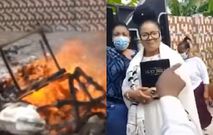 Watch: Nana Agradaa destroys, burns her idols after ‘repenting’