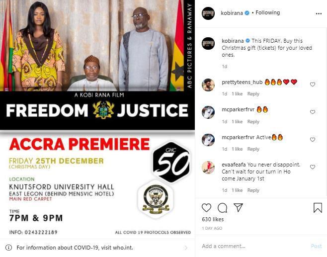 Freedom and Justice Movie ticket