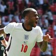 Worth the wait: Raheem Sterling scored for the first time for England at a major tournament in his 13th appearance