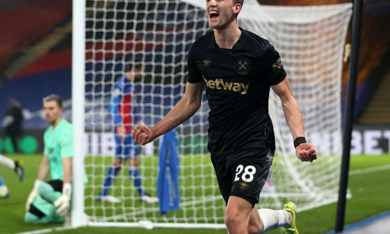 Czech mate: Tomas Soucek struck twice to send West Ham into the Premier League's top four