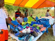 Tariq Lamptey donates boots, food items to kids in Nuaso