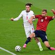 England midfielder Jack Grealish (L)