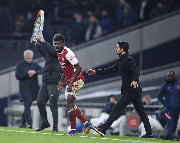 Mikel Arteta and Thomas Partey