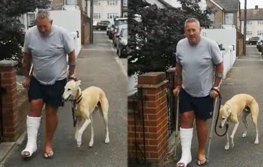 Limping man spends over $400 treating limping his dog before knowing it's only copying him