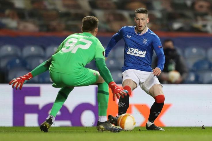 Ryan Kent (right)was on target as Rangers beat Hibernian 2-1
