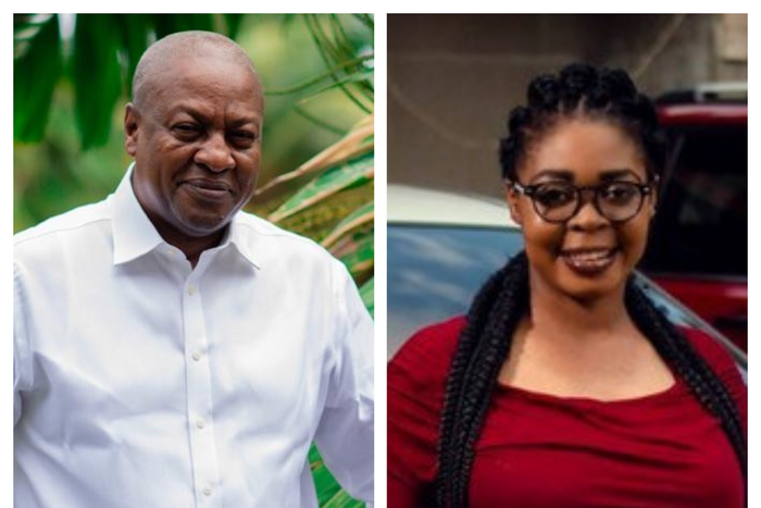 Joyce Dzidzor Mensah and John Mahama