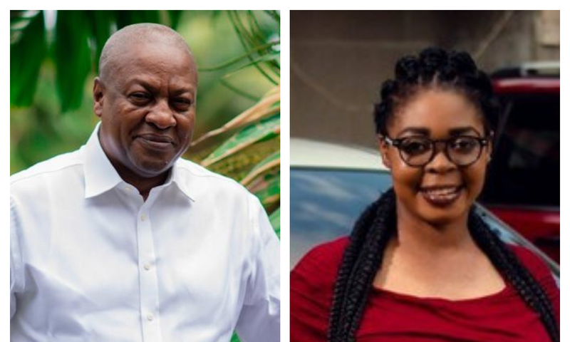 Joyce Dzidzor Mensah and John Mahama