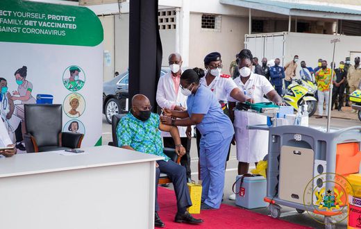 President Akufo-Addo takes Covid-19 vaccine