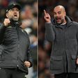 Pep Guardiola (right) hit back at Jurgen Klopp's claim Manchester City enjoyed a 'break' during a coronavirus outbreak in December