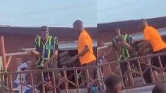 Angry truck driver smashes bottle on police officer’s head for arresting his car