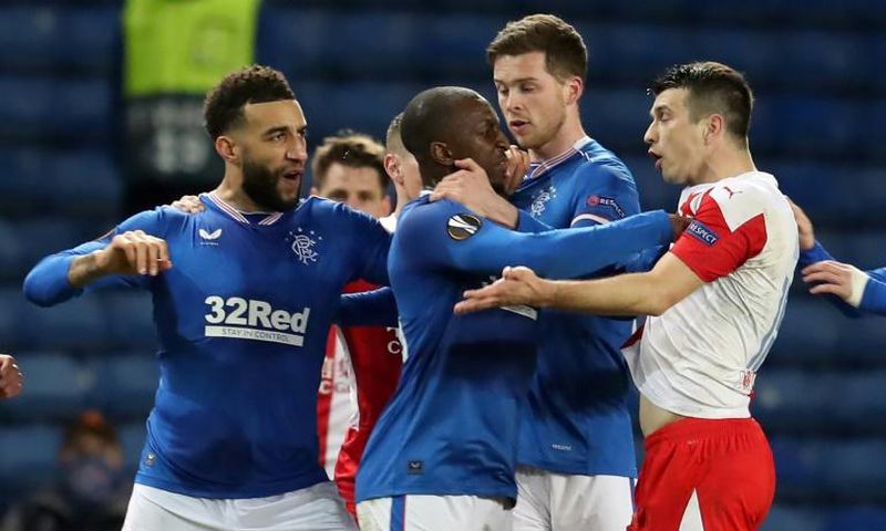Slavia Prague defender Ondrej Kudela was handed a 10-match ban by UEFA over alleged racist abuse of Rangers midfielder Glen Kamara