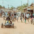 Stonebwoy on trikes in Ashaiman