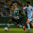 Youth movement: midfielder Pedro Goncalves (L) has scored 18 league goals to propel Sporting towards their first league title in 19 years