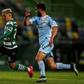 Youth movement: midfielder Pedro Goncalves (L) has scored 18 league goals to propel Sporting towards their first league title in 19 years