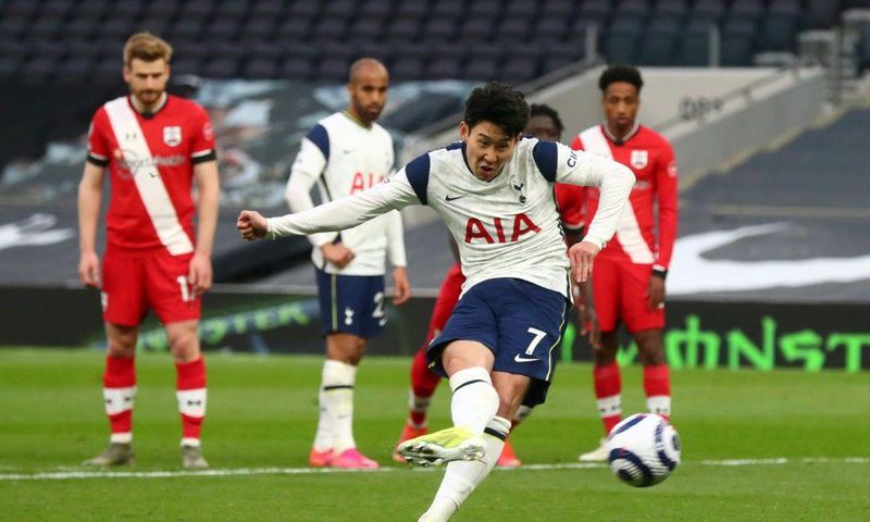 Tottenham's Son Heung-min scores against Southampton