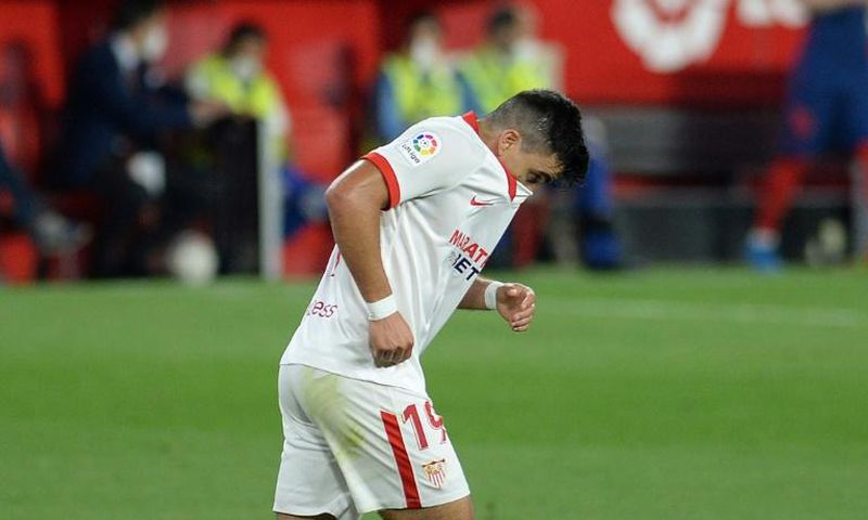 Match winner: Sevilla defender Marcos Acuna