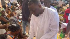 Salt FM boss donates food items to widows at Kumawu and Mampong on Boxing Day