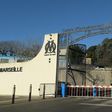 A security officer at the entrance to Marseille's training ground on Sunday