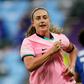 Spot on: Alexia Putellas scored Barcelona's second goal from the penalty spot in a 4-0 win over Chelsea in the women's Champions League final