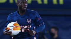Nicolas Pepe scored a vital penalty in the first leg of Arsenal's Europa League semi-final against Villarreal