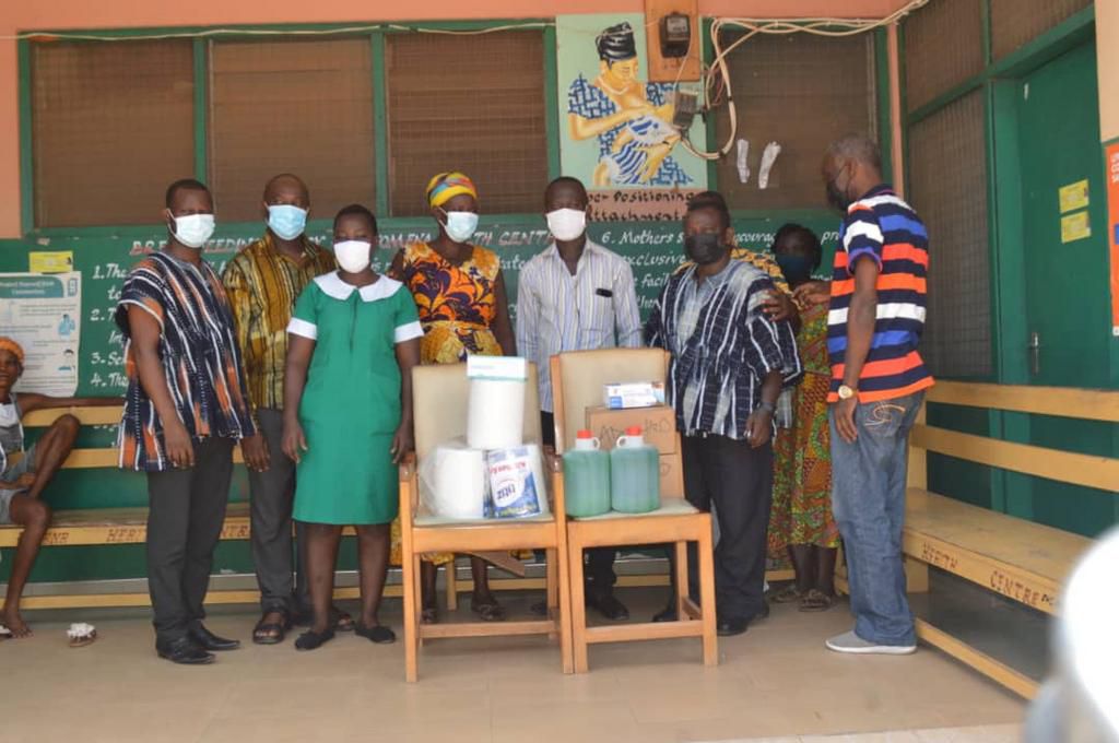 Ekuona Family of Adansi Fomena donates COVID relief items to five institutions
