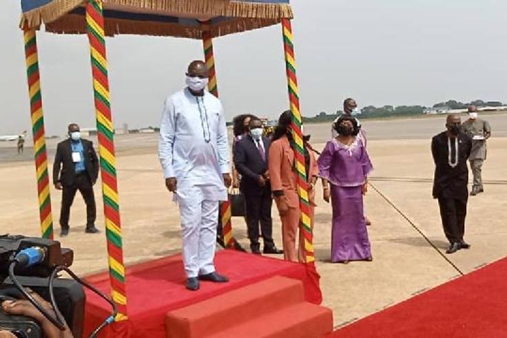 Liberia President George Weah arrives in Ghana for Akufo-Addo’s inauguration