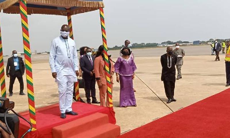Liberia President George Weah arrives in Ghana for Akufo-Addo’s inauguration