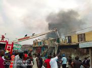 Several shops gutted by fire at Aboabo station