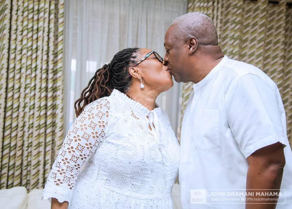 John Mahama and wife