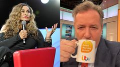 Tina Knowles and Piers Morgan