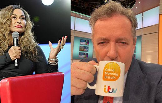 Tina Knowles and Piers Morgan