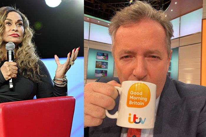 Tina Knowles and Piers Morgan