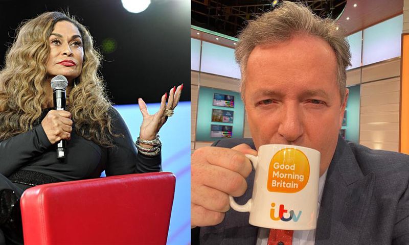 Tina Knowles and Piers Morgan