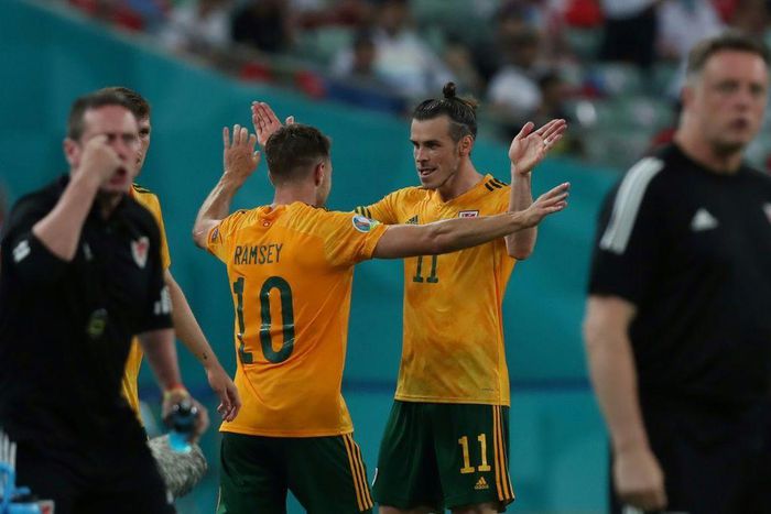 Aaron Ramsey (L) and Gareth Bale created four chances against Turkey