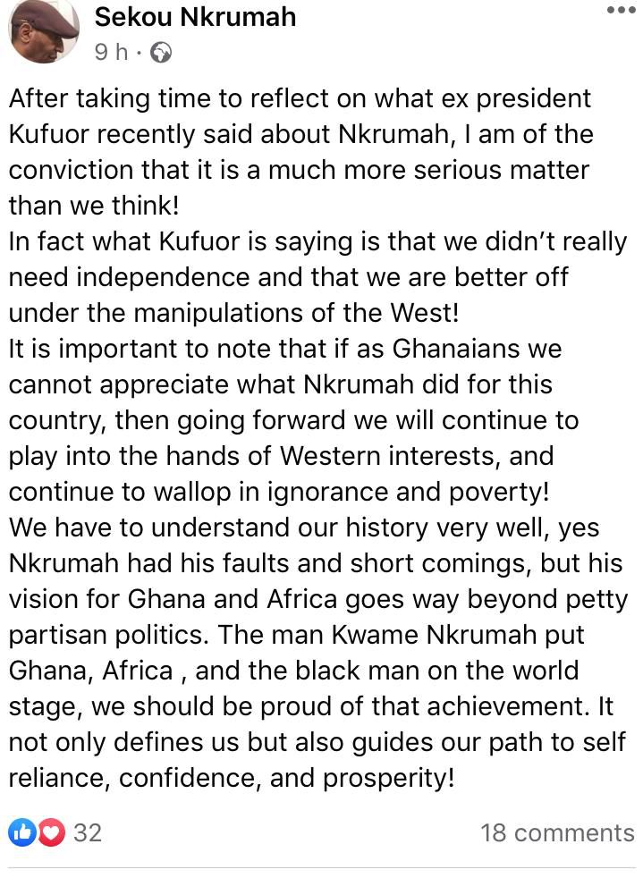 Sekou Nkrumah’s post