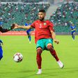 Yahya Jabrane (R) put Wydad Casablanca ahead in a drawn CAF Champions League quarter-final first leg against Mouloudia Alger on Friday.