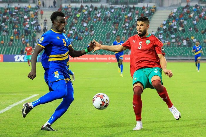 Yahya Jabrane (R) put Wydad Casablanca ahead in a drawn CAF Champions League quarter-final first leg against Mouloudia Alger on Friday.