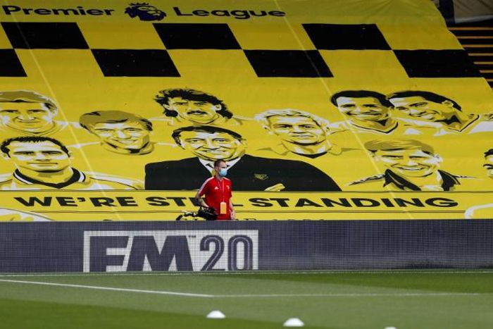 English football grounds have been empty during the coronavirus pandemic