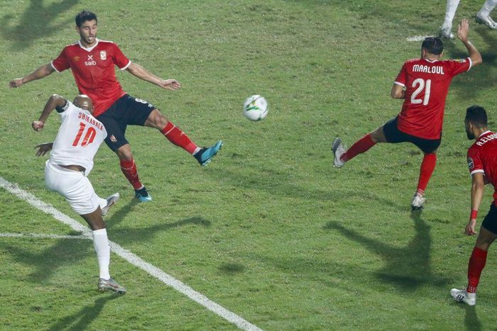 Name game: Al-Ahly midfielder Mahmoud Abdelrazek Hassan Fadlala, wears Shikabala on his shirt