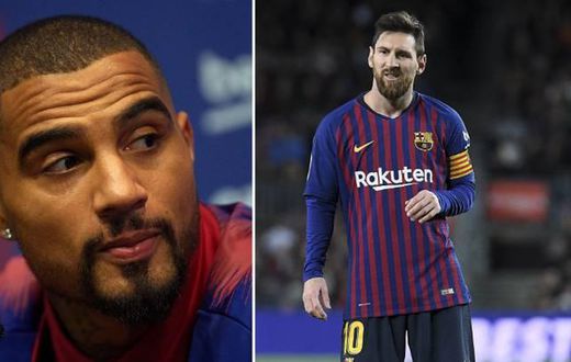 Kevin-Prince Boateng and Lionel Messi