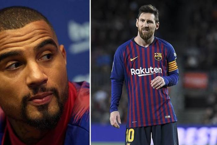 Kevin-Prince Boateng and Lionel Messi